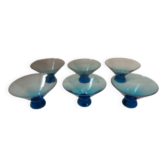 Lot de 6 coupes bleues