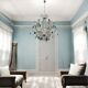 Multicolored Crystal Chandelier 1960’s 6 lights