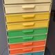 12-drawer vintage office locker