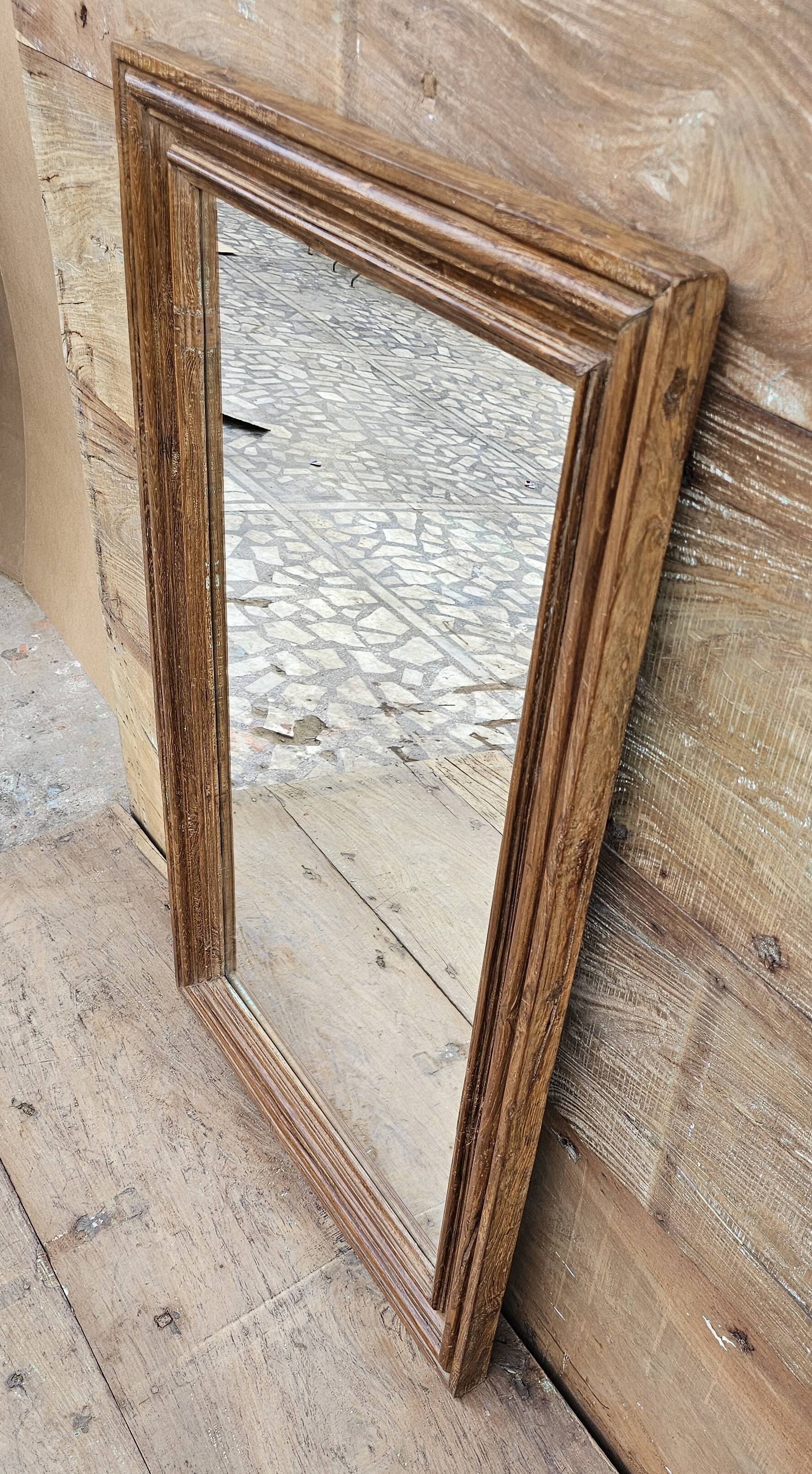 Burmese teak mirror