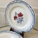 set of 5 Digoin Sarreguemines flat plates model Juliette / Nina Rosa 50s