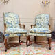 PAIR OF WALNUT ARMCHAIRS FROM THE LOUIS XV XVIII CENTURY