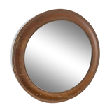 Vintage round mirror stitched ice 29 X 29cm