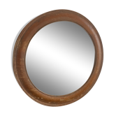 Vintage round mirror stitched ice 29 X 29cm