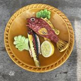 Palissy Vallauris Majolica Wall Plate circa 1950