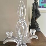 Glass torch candle holder 1950