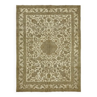 1980s 300 cm x 395 cm beige wool carpet