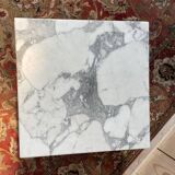 Table basse scandinave avec marbre