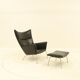 Wing chair & matching ottoman – CH445 & CH446 – by Hans Wegner