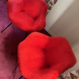pair of Moumoute armchairs from the 50s