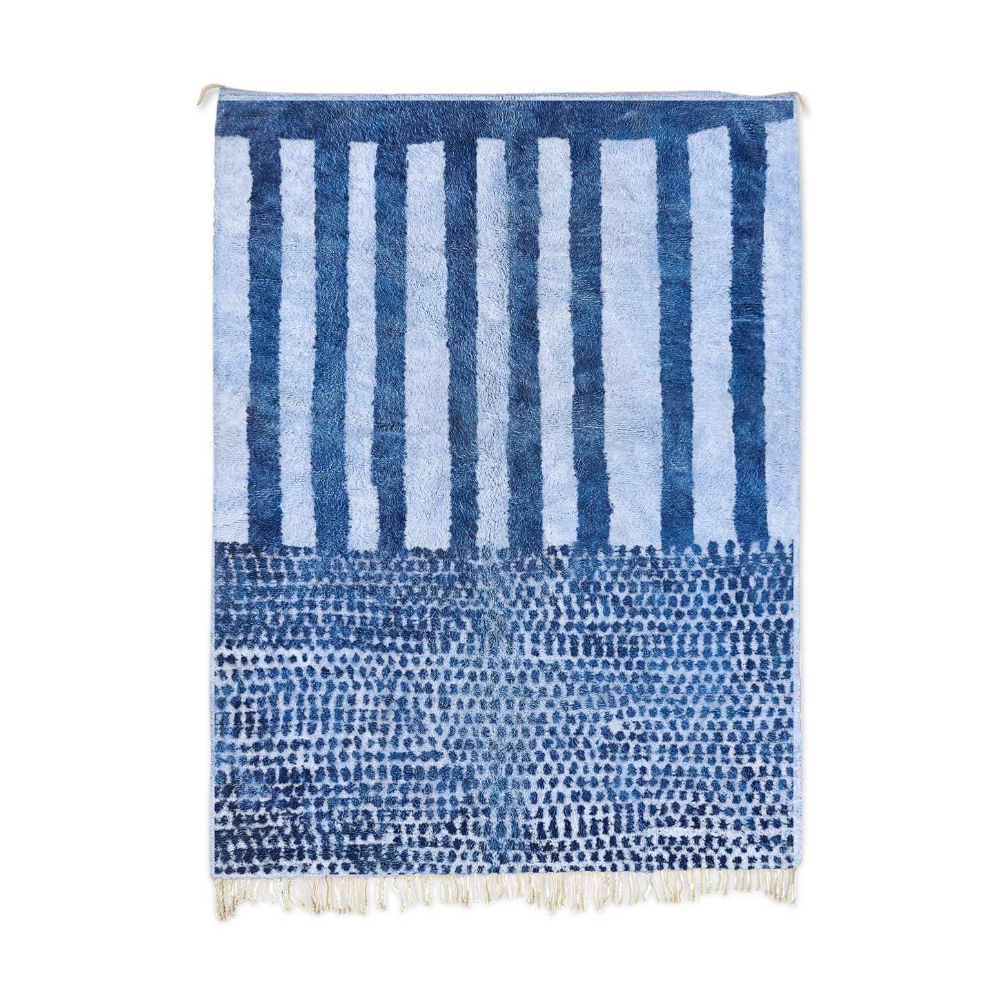 Modern Moroccan carpet blue contemporary art 240x340cm