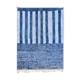 Modern Moroccan carpet blue contemporary art 240x340cm
