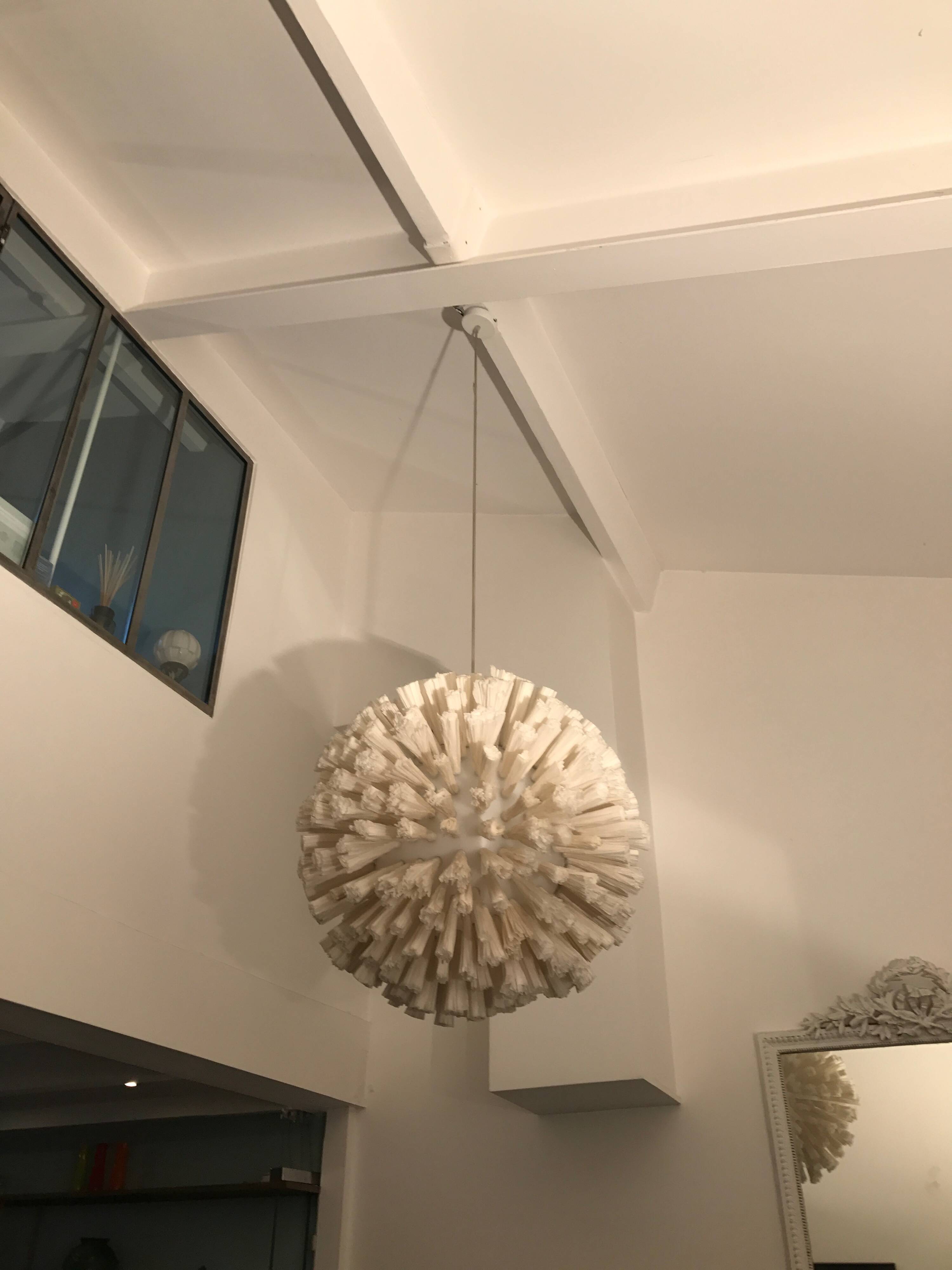 Lustre design papier – Les Fourmis Bleues – Pièce d'atelier français