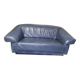 Blue leather sofa