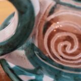 2 Handheld candlesticks design ceramic Robert Picault