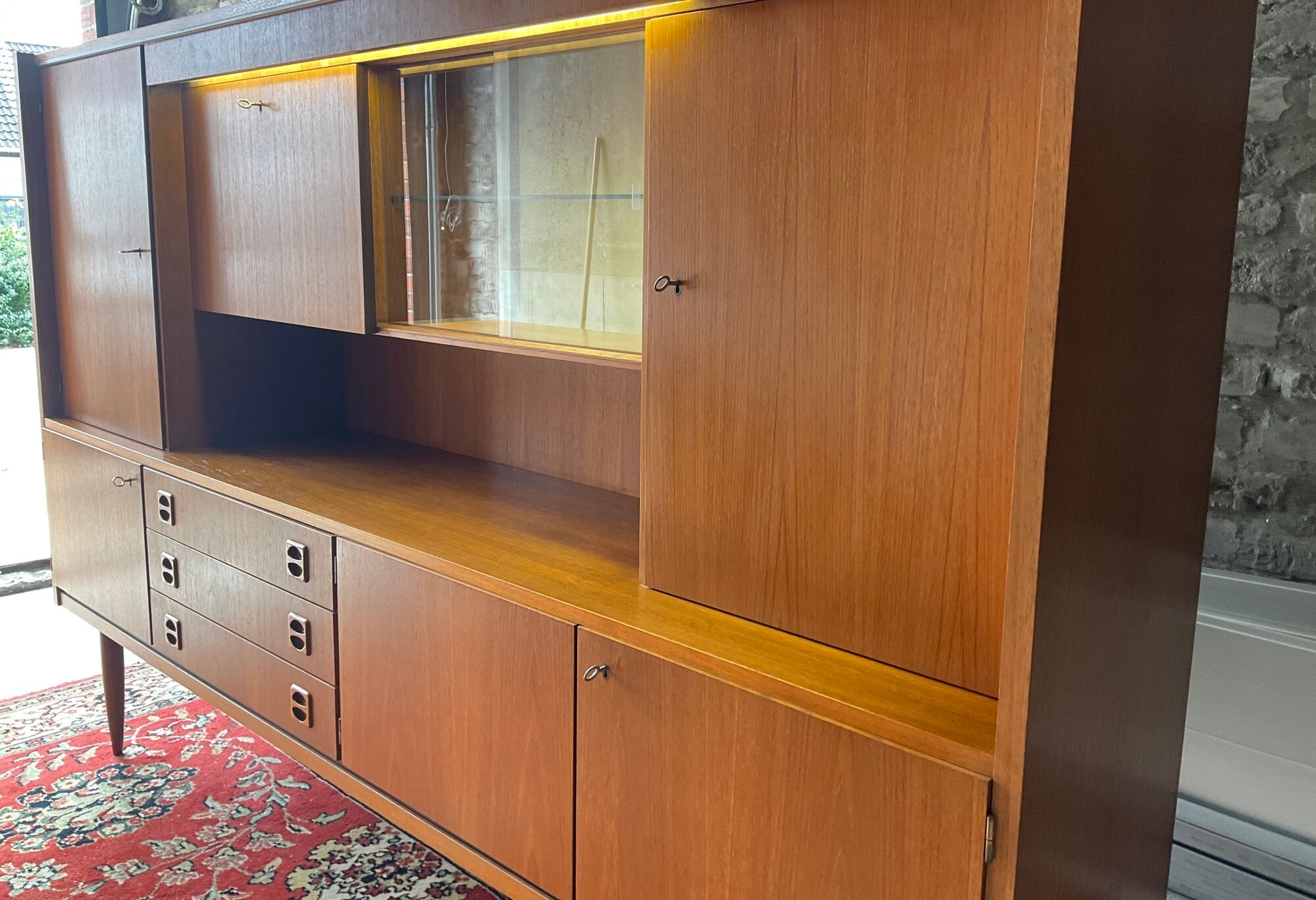 Buffet Enfilade Scandinavian bright bar from the 60s