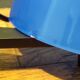 Blue glass tripod lamp 1980