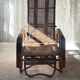 Mid-century adjustable rattan lounge chair with retractable footrest, Japan