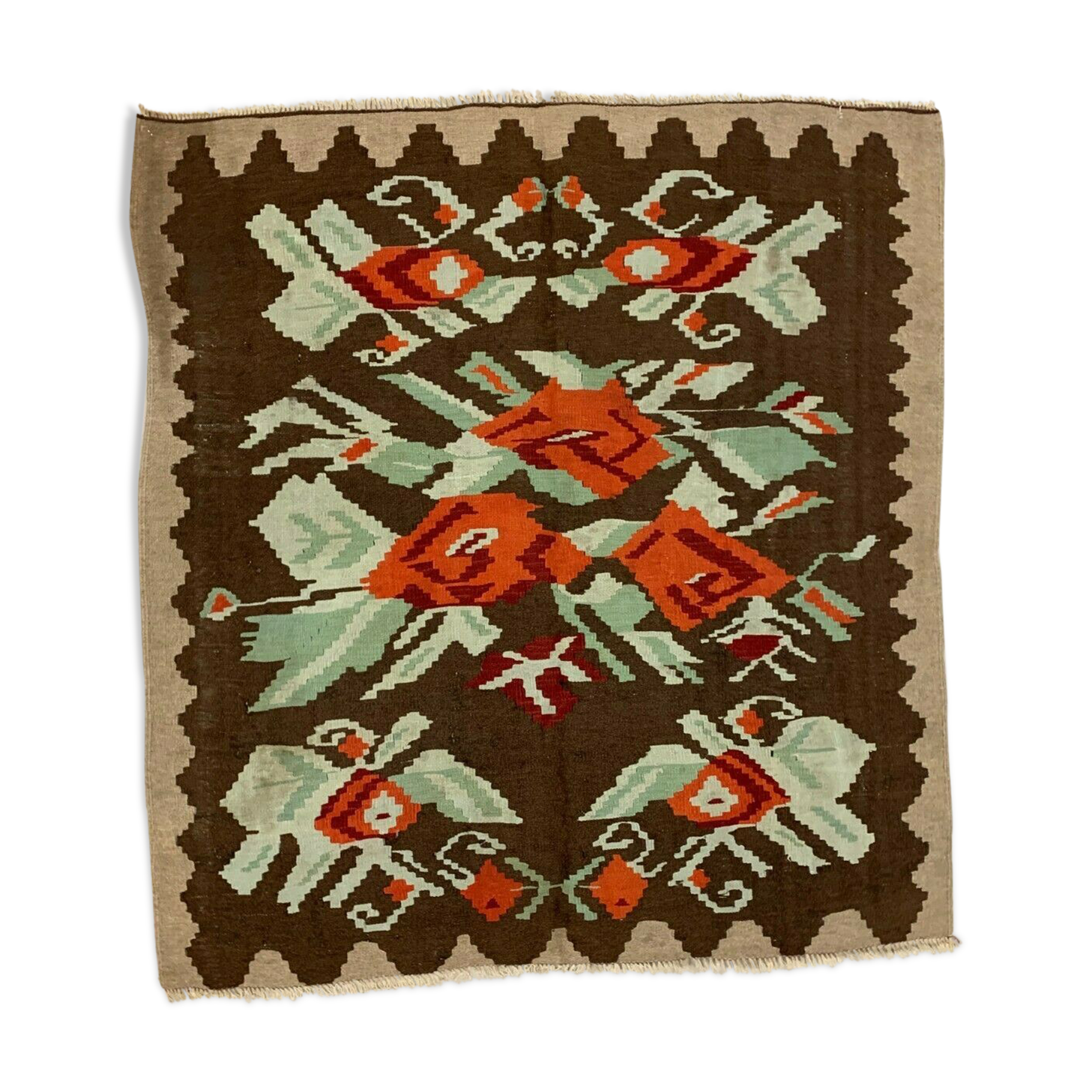 Turkish square kilim 165x150 cm wool