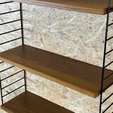 60s-70s Oak String Shelf Module by Kajsa & Nils “Nisse” Strinning Sweden
