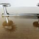 Chrome metal wall coat rack with 4 hooks, 57cm, 1970, vintage