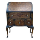 Bureau dos d'âne anglais des années 1930 en noyer
