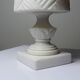 White sculpted alabaster night light, classic style, circa 1950-1970.