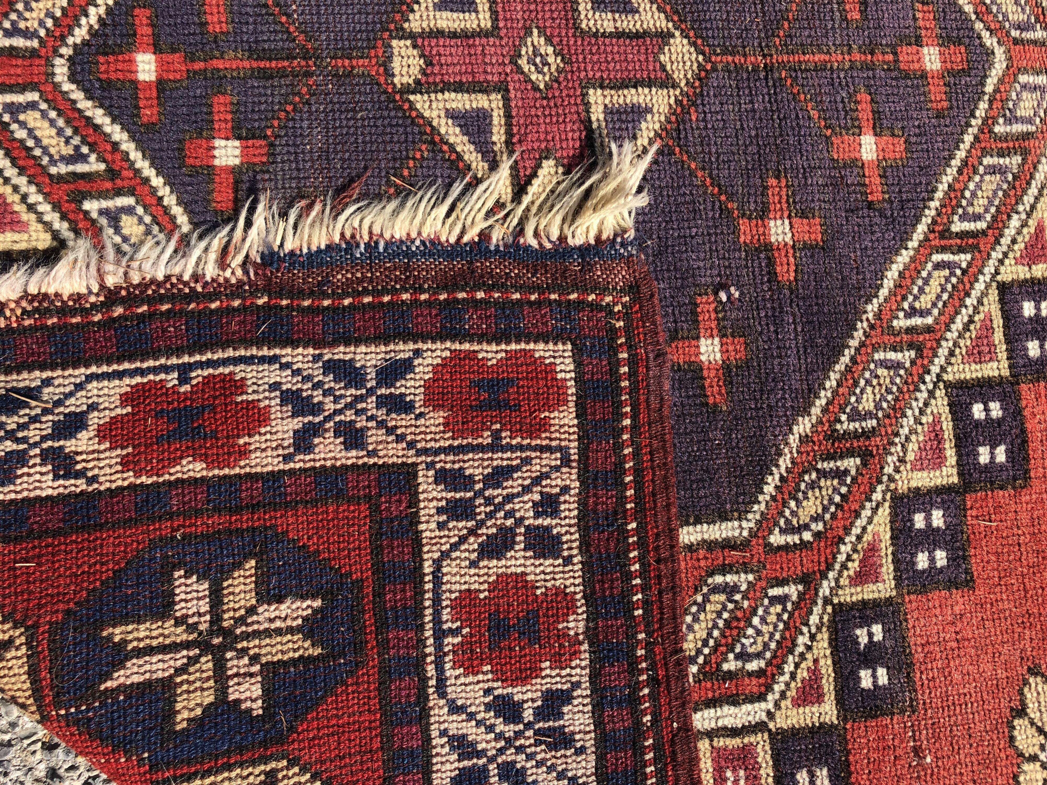 Oriental carpet caucasus kazak 106x196cm