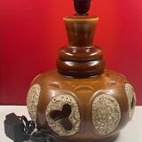 VINTAGE 1960'S CERAMIC FLOOR OR TABLE LAMP WITH FEATHERS WEST GERMANY 60S 1960S