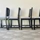 Set de 4 chaises de salle à manger Art Déco en noir