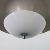 Art Deco chrome and opaline glass chandelier by Napako, 1930s