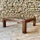 Table basse bois et verre