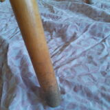 Round dining table vintage curved wooden foot