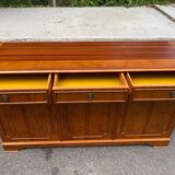 Large English solid wood library from the 19th century, 162cm.