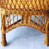 Fauteuil en rotin tressé