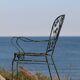 Set of 4 wrought iron garden chairs, France, 20th century
