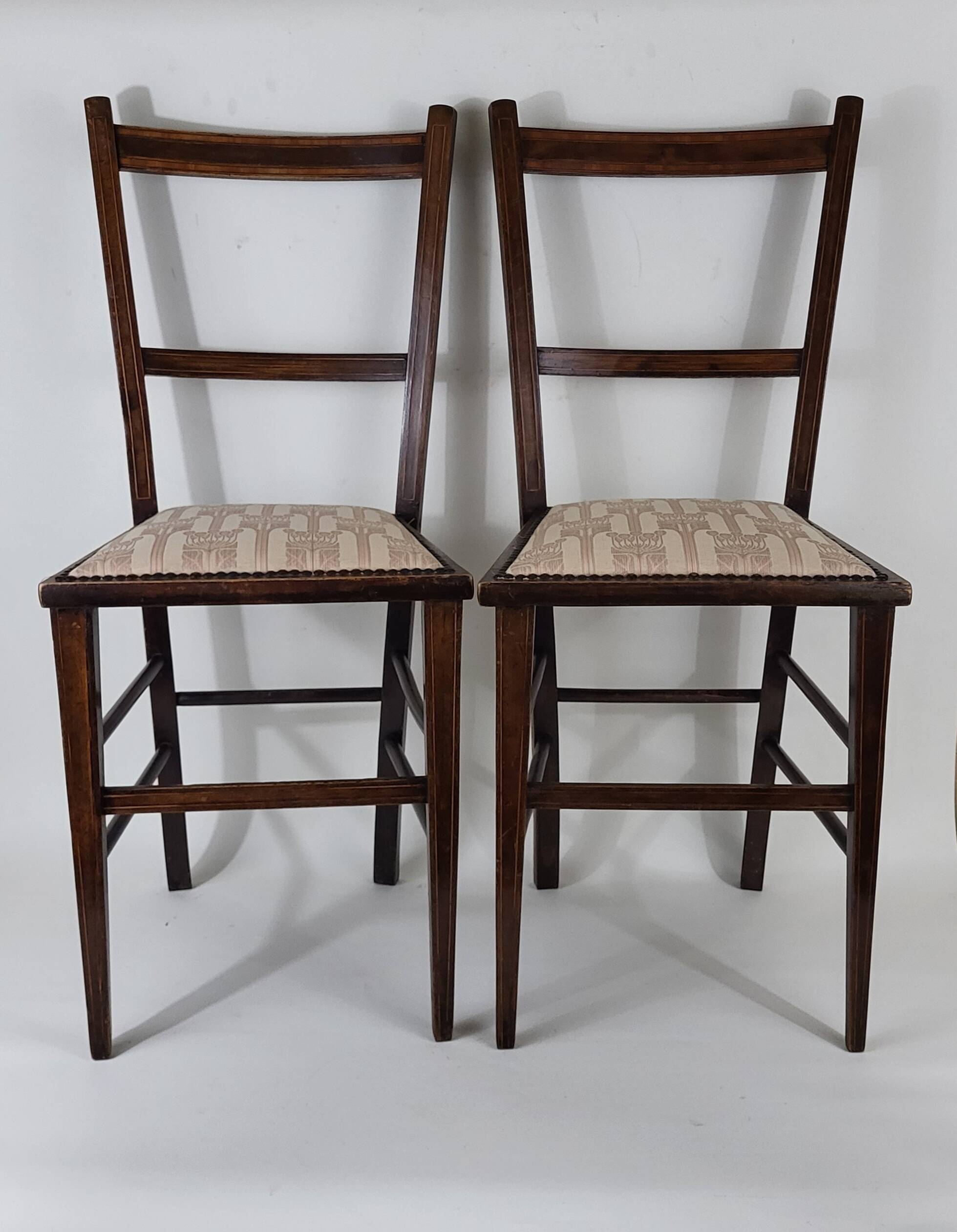 Pair of art nouveau english style chairs