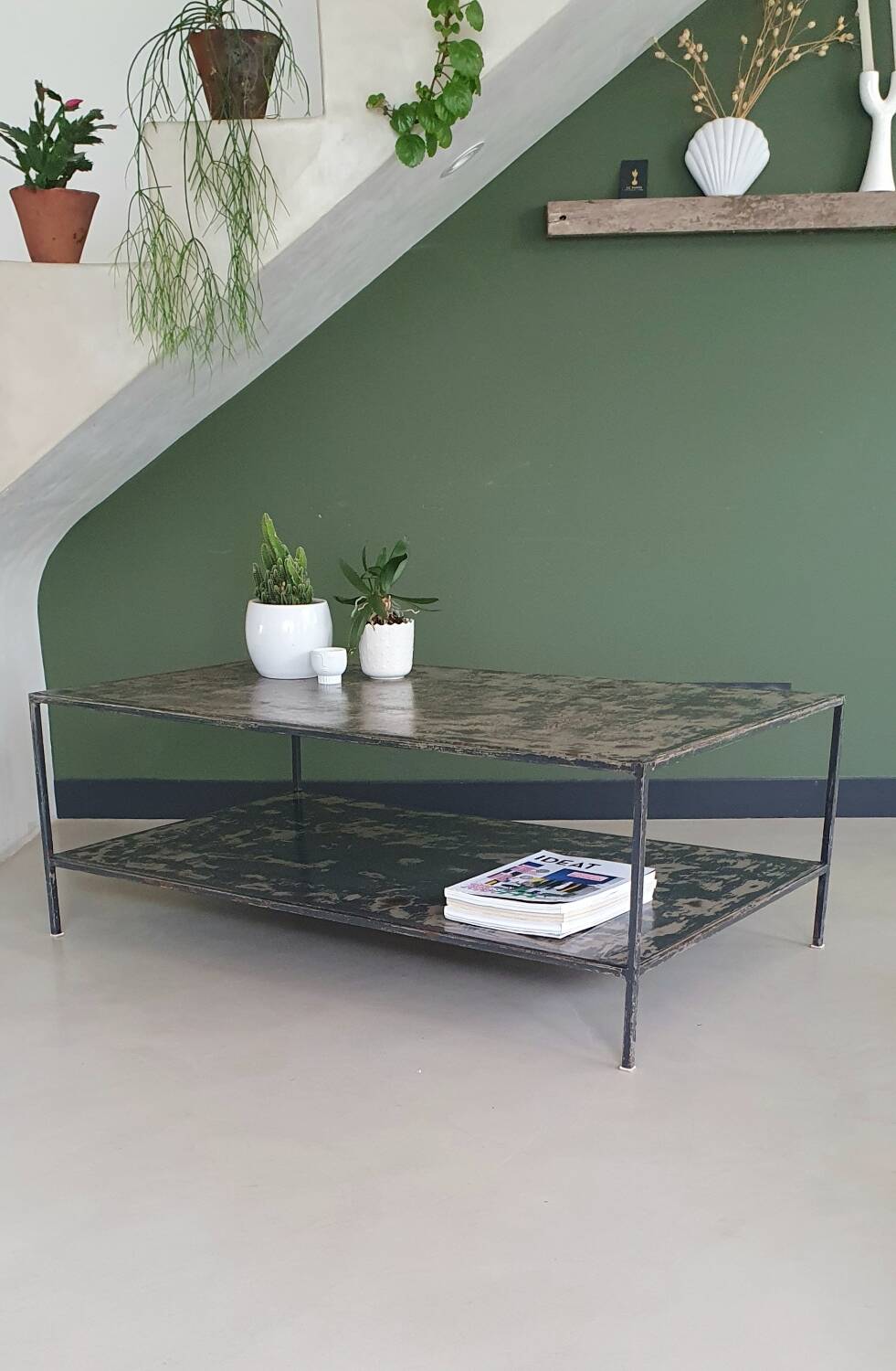 Industrial coffee table