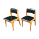 Scandinavian skay chairs and vintage blond wood 60s