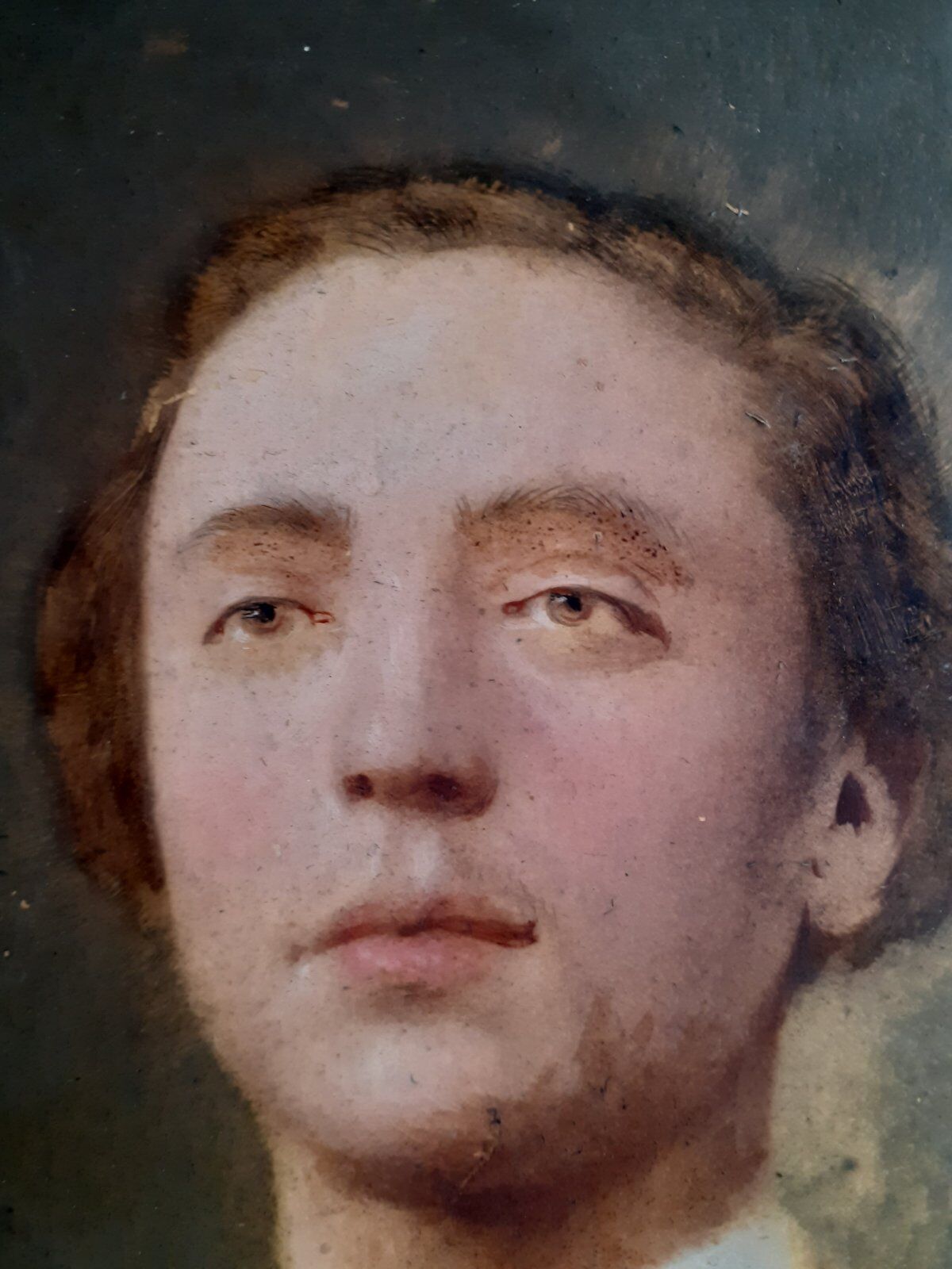 Portrait oil on cardboard