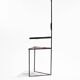 Chaise sculpturale en acier, 1980s