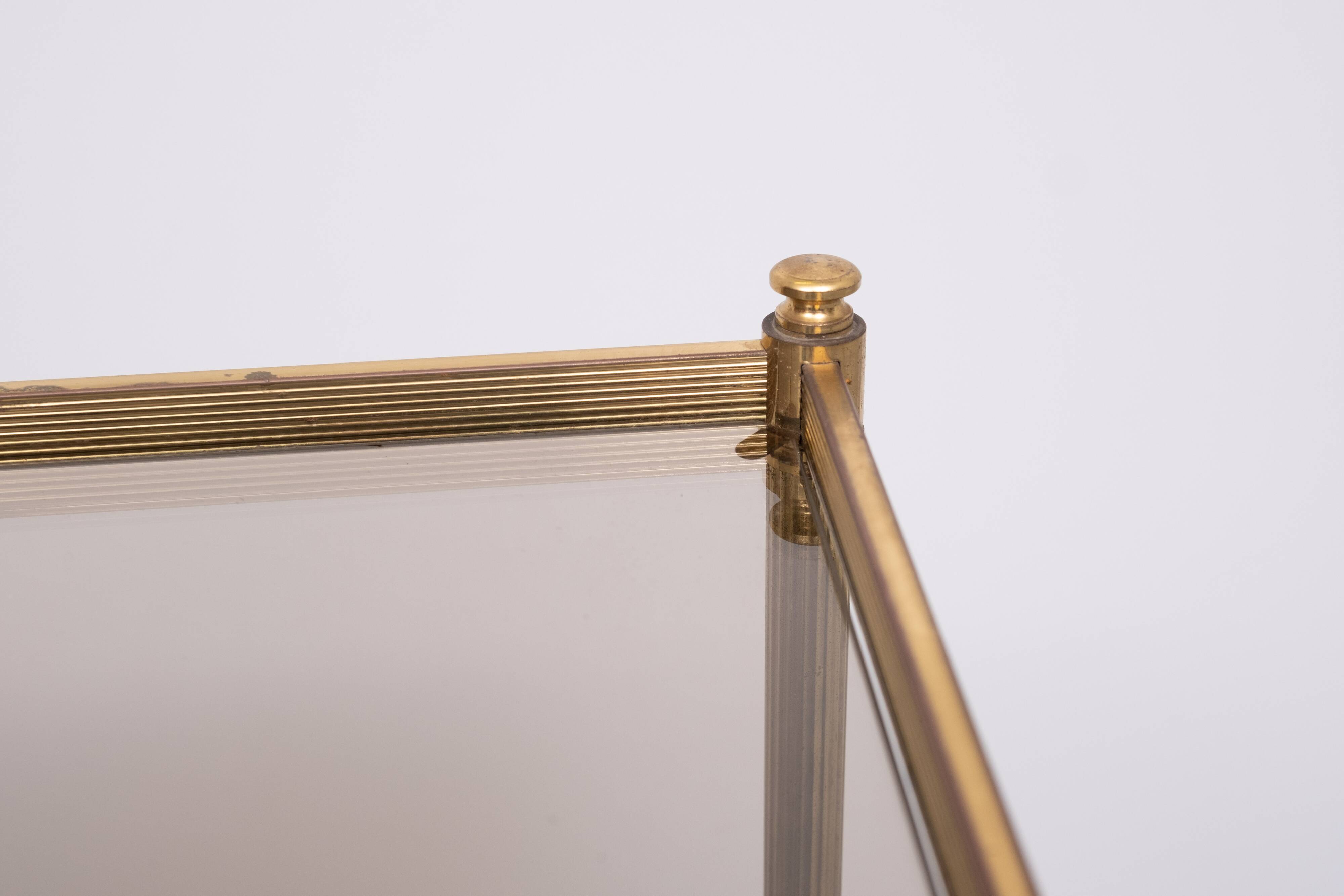 Hollywood Regency Brass Serving Trolley 1970s