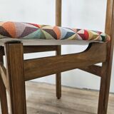 1950s Beech Dining Chairs with Geometric Seat
