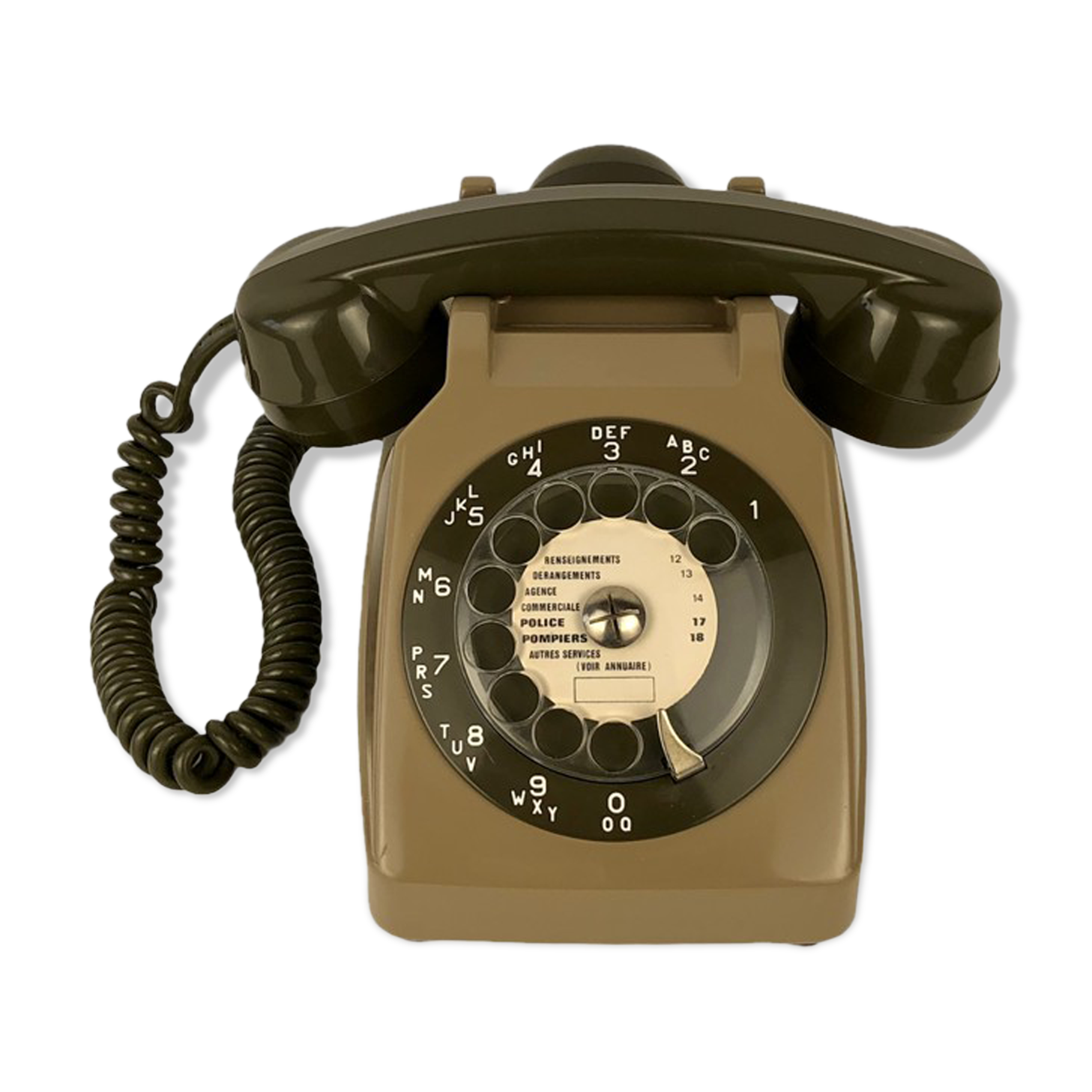 Socotel S63 vintage PTT dial phone, 1980