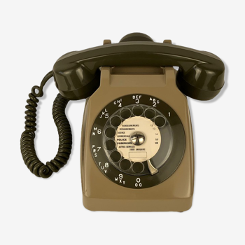 Téléphone PTT vintage Socotel S63 à cadran, 1980