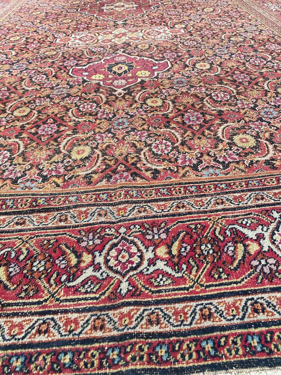 Old Persian carpet Dorokhsh khorasan from the early 19th century 200x400 cm