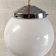 Bauhaus opaline globe pendant light 25 cm - mid-20th century