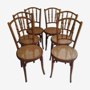 Set of 6 chairs Bistro of Joseph Hoffman pour J&J Kohn 1900