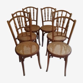 Suite de 6 chaises de Bistrot de Joseph Hoffman pour J&J Kohn 1900