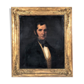 Portrait d’homme, huile sur toile XIXe